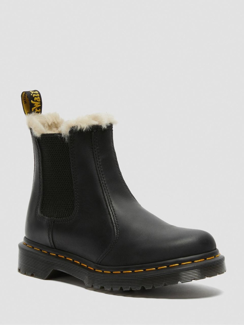 Dr. Martens 2976 Faux Fur Lined Leather Chelsea Boots